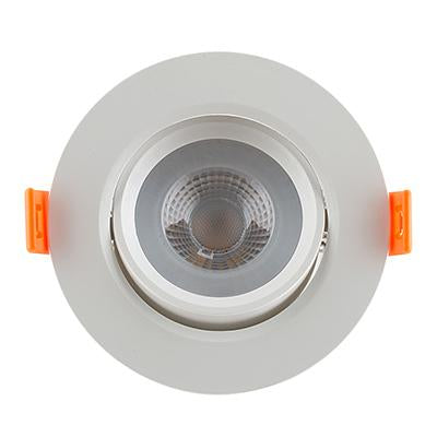 Eurolux - LED Tilt Round Downlight 95mm White 3000K