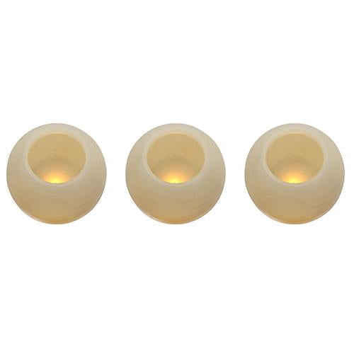 Eurolux - LED Flameless Candle Set Ball Shaped 3PC