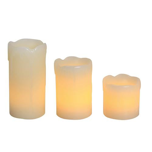 Eurolux - LED Flameless Candle Set Dripping 3PC