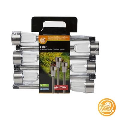 Eurolux - Stainless Steel Solar Tube Spike Retail Pack