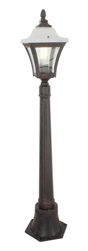 Eurolux - Lantern 4 Panel 1LT Pole 1105mm Brown Rust