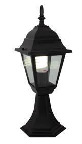 Eurolux - Lantern 4 Panel Pedestal Black