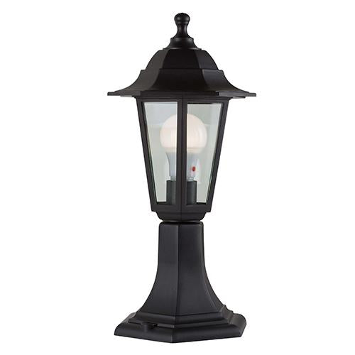 Eurolux - Plastic Lantern 6 Panel Pedestal Black