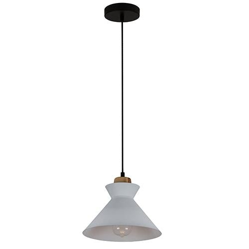 Eurolux - Charlotte Pendant 255mm White/Wood