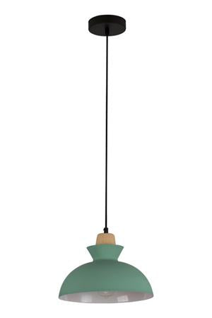 Eurolux - Charlotte Pendant 280mm Green and Wood