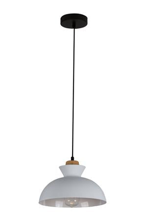 Eurolux - Charlotte Pendant 280mm White/Wood