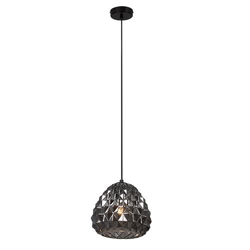 Eurolux - Colmar Pendant 250mm Smokey Black Glass