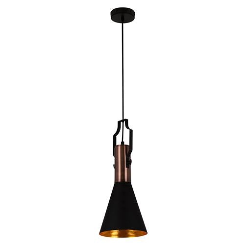 Eurolux - Eleanor Pendant 185mm Black and Gold