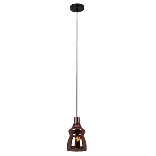 Eurolux - Larissa Pendant 125mm Transparent Copper