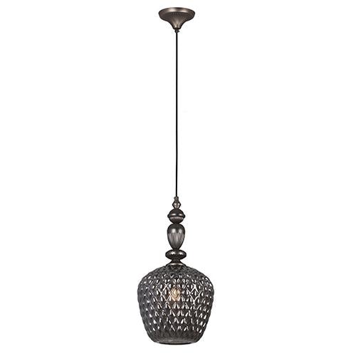 Eurolux - Lisbon Pendant 250mm Smokey Glass