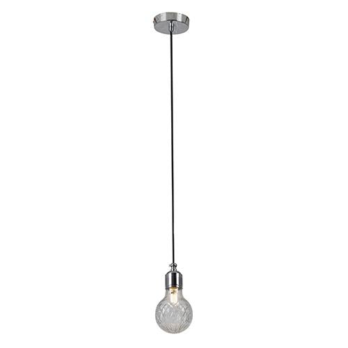 Eurolux - (Discontinued) Madrid Pendant 5w Chrome & Clear Glass 100mm
