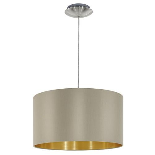 Eurolux - Maserlo Pendant 380mm Taupe/Gold