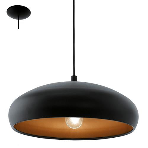 Eurolux - Mogano1 Pendant 400mm Black/Copper