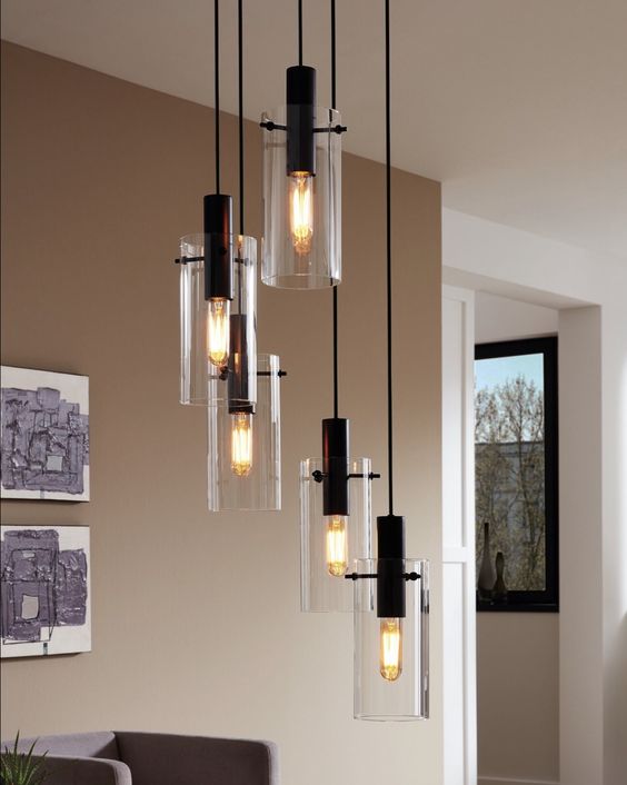 Eurolux Lighting: Pendants Eurolux - Montefino 5LT Pendant 350mm Black - Lighting, Lights - P1065