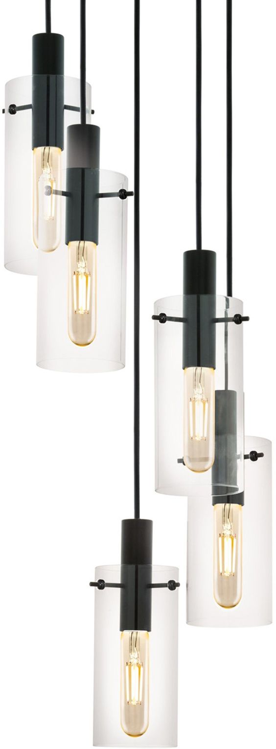 Eurolux Lighting: Pendants Eurolux - Montefino 5LT Pendant 350mm Black - Lighting, Lights - P1065