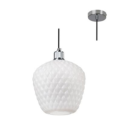 Eurolux - Oslo Pendant 180mm White Glass