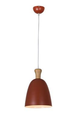 Eurolux - Pendant 220mm Red/Natural Wood