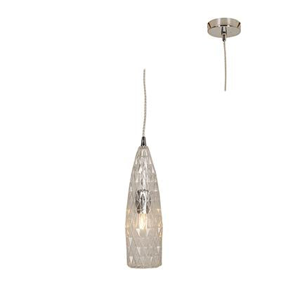 Eurolux - Pendant 95mm Chrome/Clear Glass