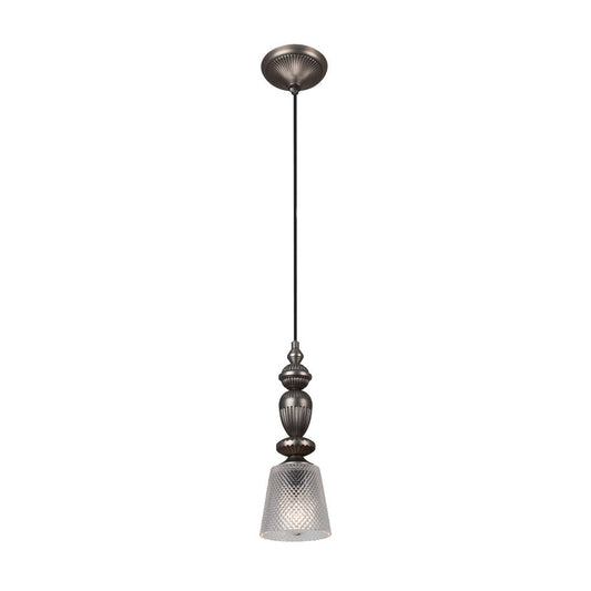 Eurolux Lighting: Pendants Eurolux - Pendant Chrome Opal & Clear Glass 250mm - Lighting, Lights - P897