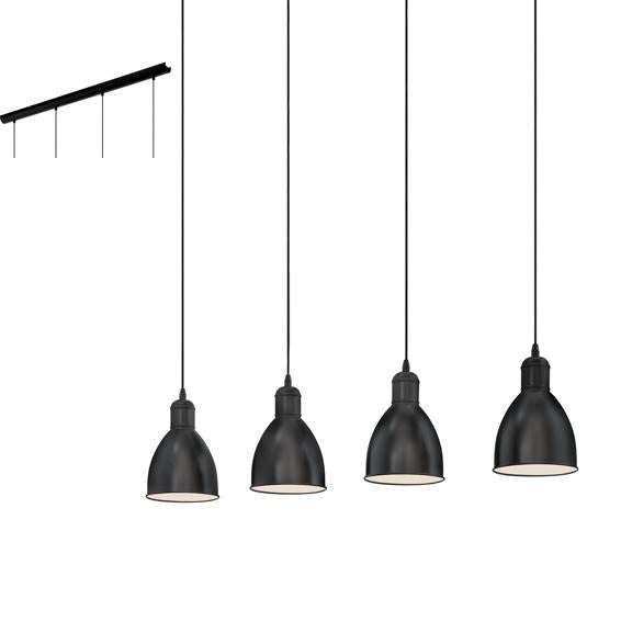 Eurolux - Priddy 4LT Pendant 975mm Black