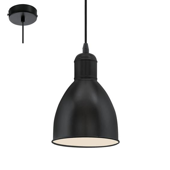 Eurolux - Priddy Pendant 155mm Black/White