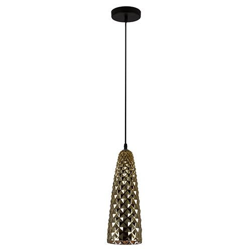 Eurolux - Rhine Pendant 130mm Gold Glass