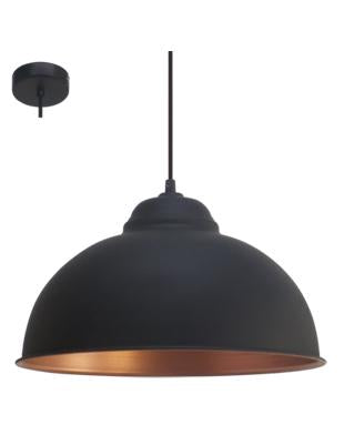 Eurolux - Truro2 Pendant 370mm Black/Copper