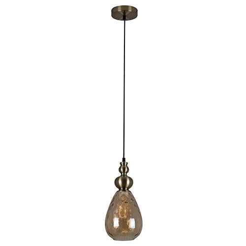 Eurolux - Victoria Pendant 160mm Amber Glass