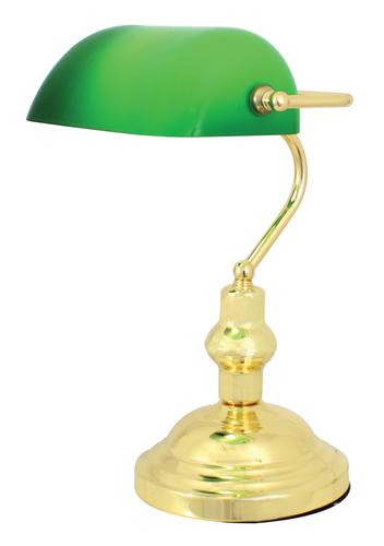 Eurolux - Bankers Table Light 230mm Polished Brass