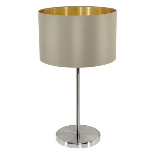 Eurolux - Maserlo Table Lamp 230mm Taupe/Gold