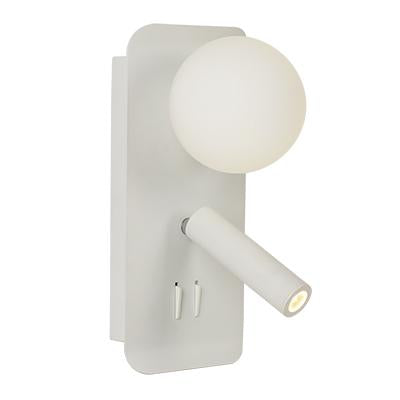 Eurolux - ABC USB 2LT Wall Light 120mm White