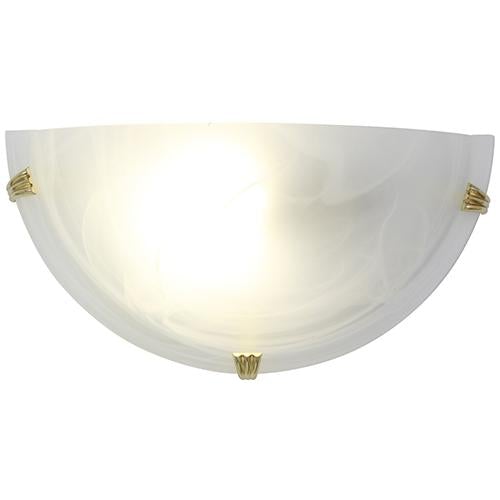 Eurolux - Alabaster Wall Light 300mm Polished Brass