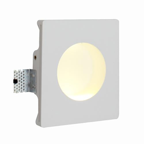 Eurolux - Gypsum Recessed Wall Light 160mm White