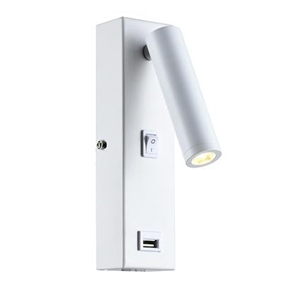 Eurolux - Metal USB Wall Light 50mm White