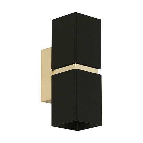 Eurolux - Passa Square Wall Light Black and Gold