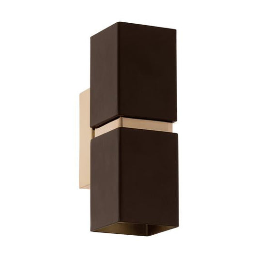 Eurolux - Passa Square Wall Light Brown/Copper