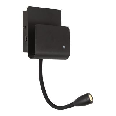 Eurolux - U-Kool USB 2LT Wall Light 120mm Black