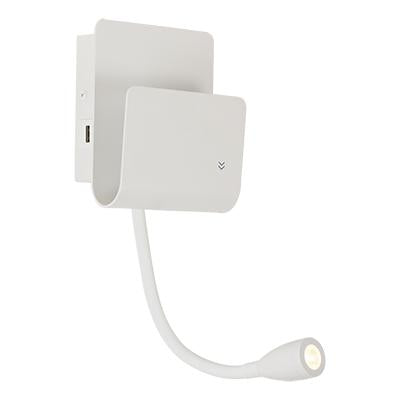 Eurolux - U-Kool USB 2LT Wall Light 120mm White