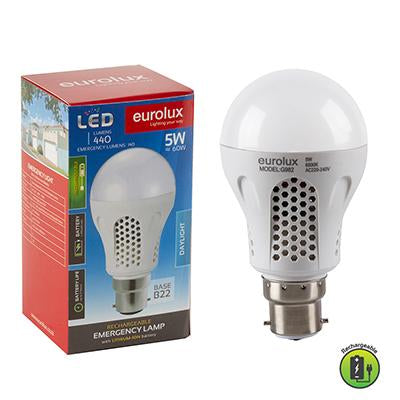 Eurolux - LED Rechargeables Lamp B22 5w DayLight