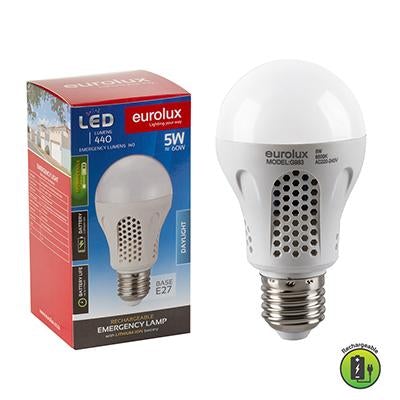 Eurolux - LED Rechargeables Lamp E27 5w DayLight