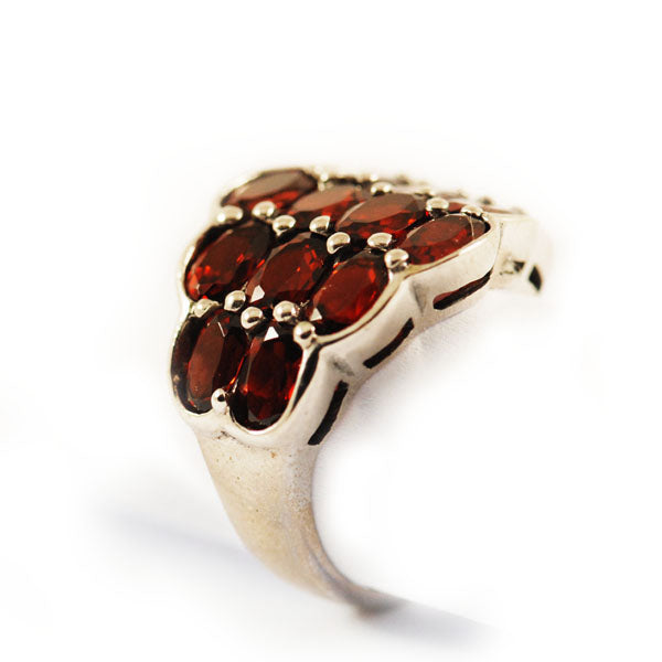 Garnet 925 Sterling Silver Ring