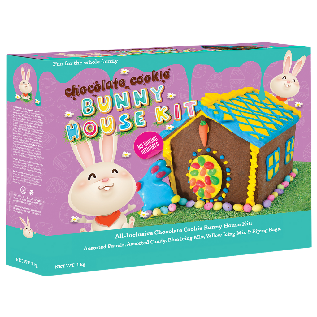 Chocolate Cookie Bunny House Kit. Party supplies. Party decor. Party favors. Easter