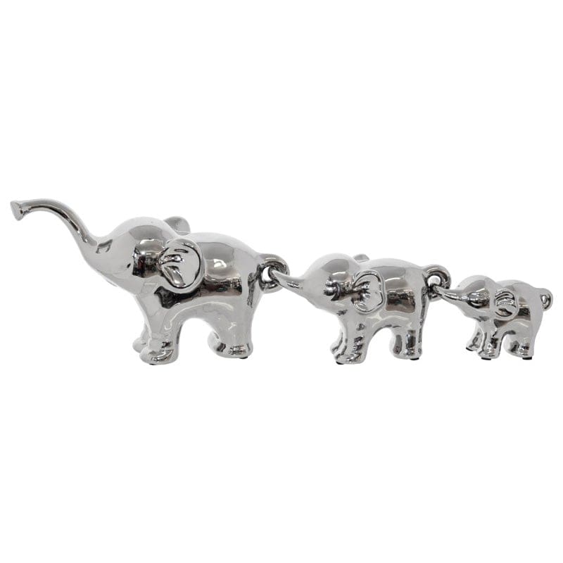 Silver Elephant figurines (Set of 3)