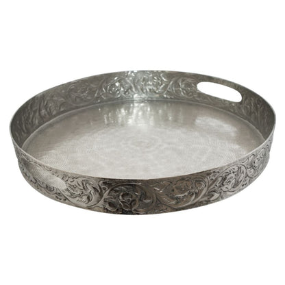 iHouzit Decorative Trays Moroccan Silver Collar Tray