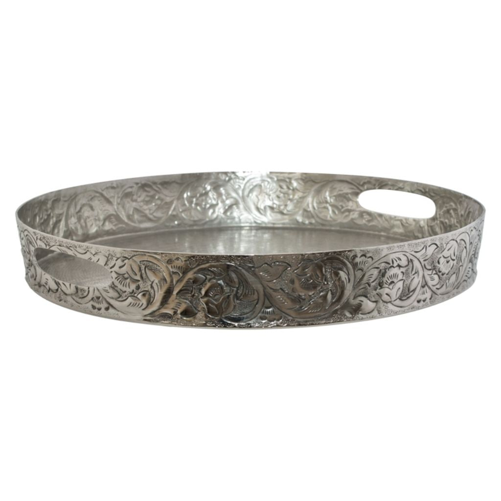 iHouzit Decorative Trays Moroccan Silver Collar Tray