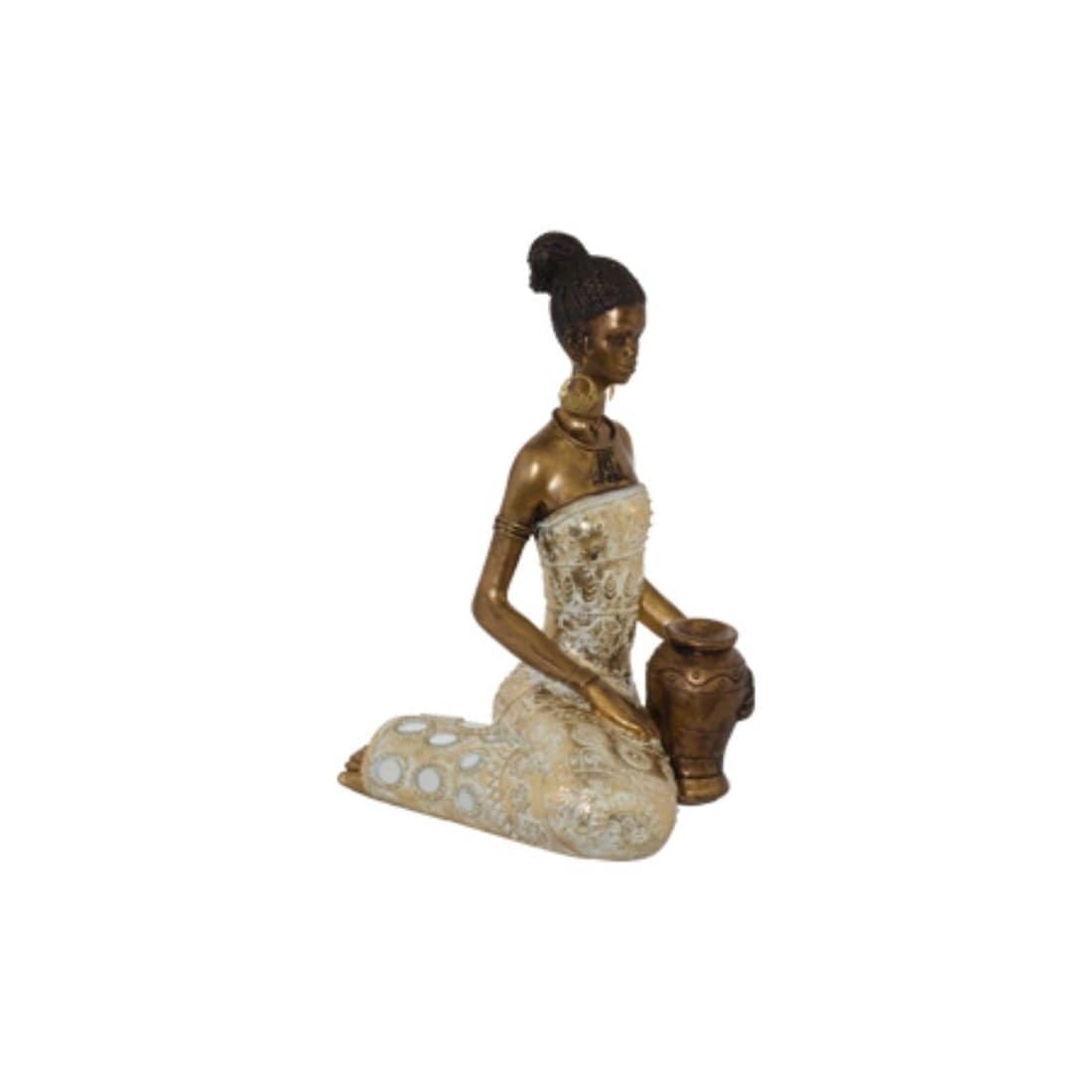 Mfunte Lady Sitting With Pot 26cm