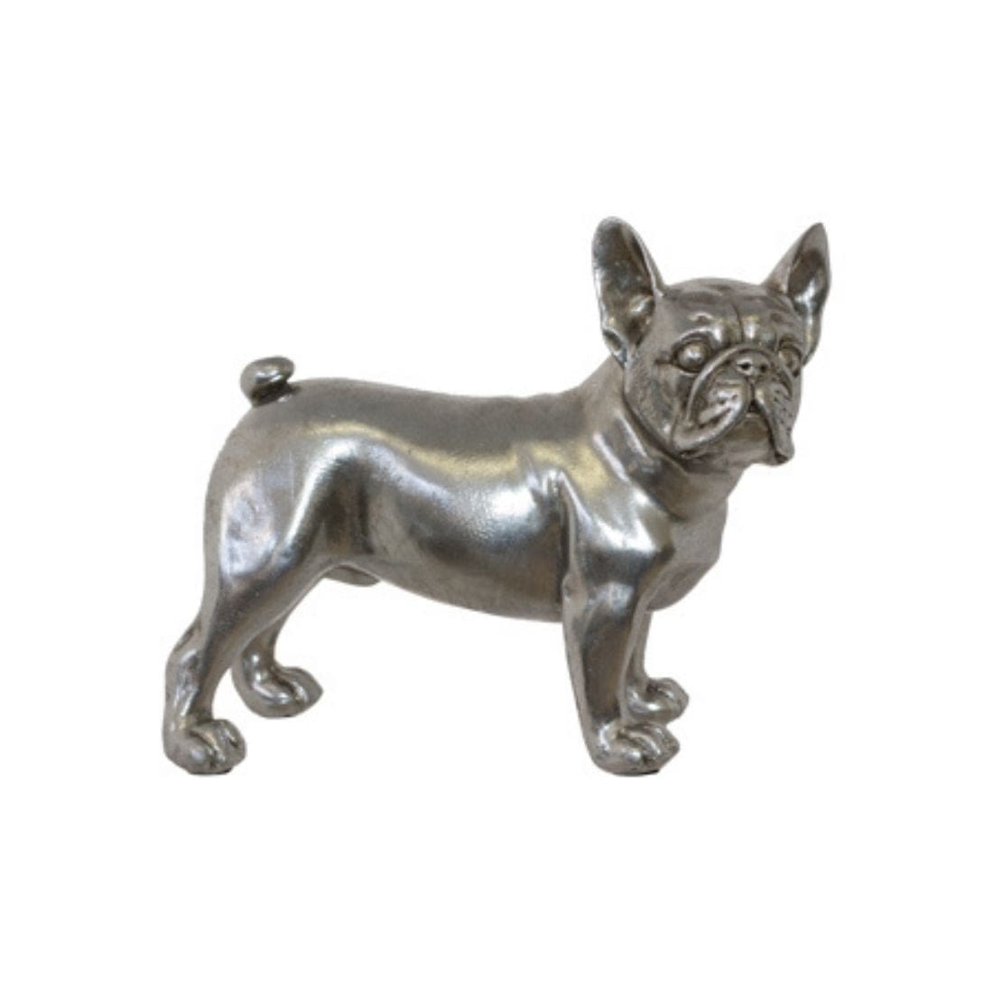 Silver Boston Terrier Figurine (24 cm)