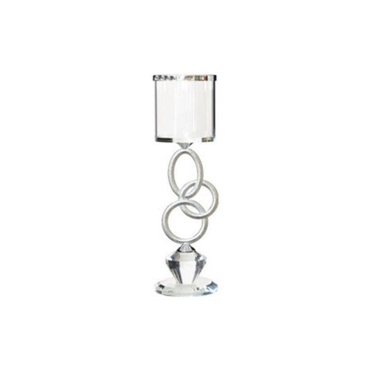 Silver Ring Candle Holder (22 cm)