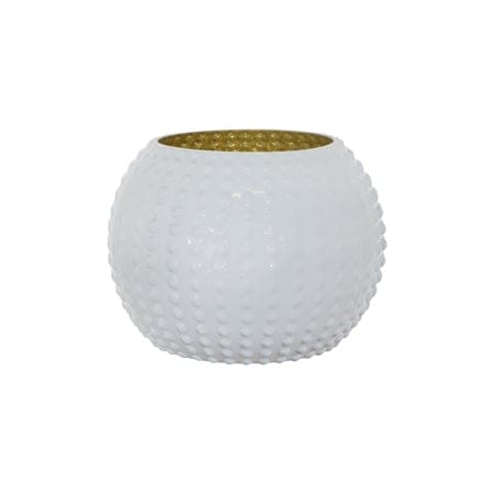 Sea Urchin White Ball Vase (19 x 26 cm)