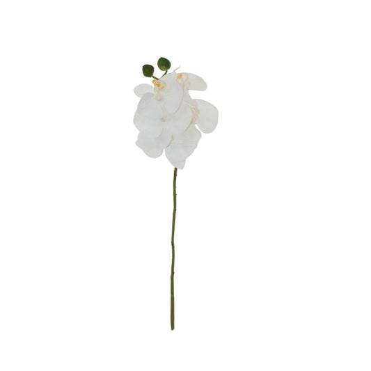 White Artificial Orchid Stem - 44cm